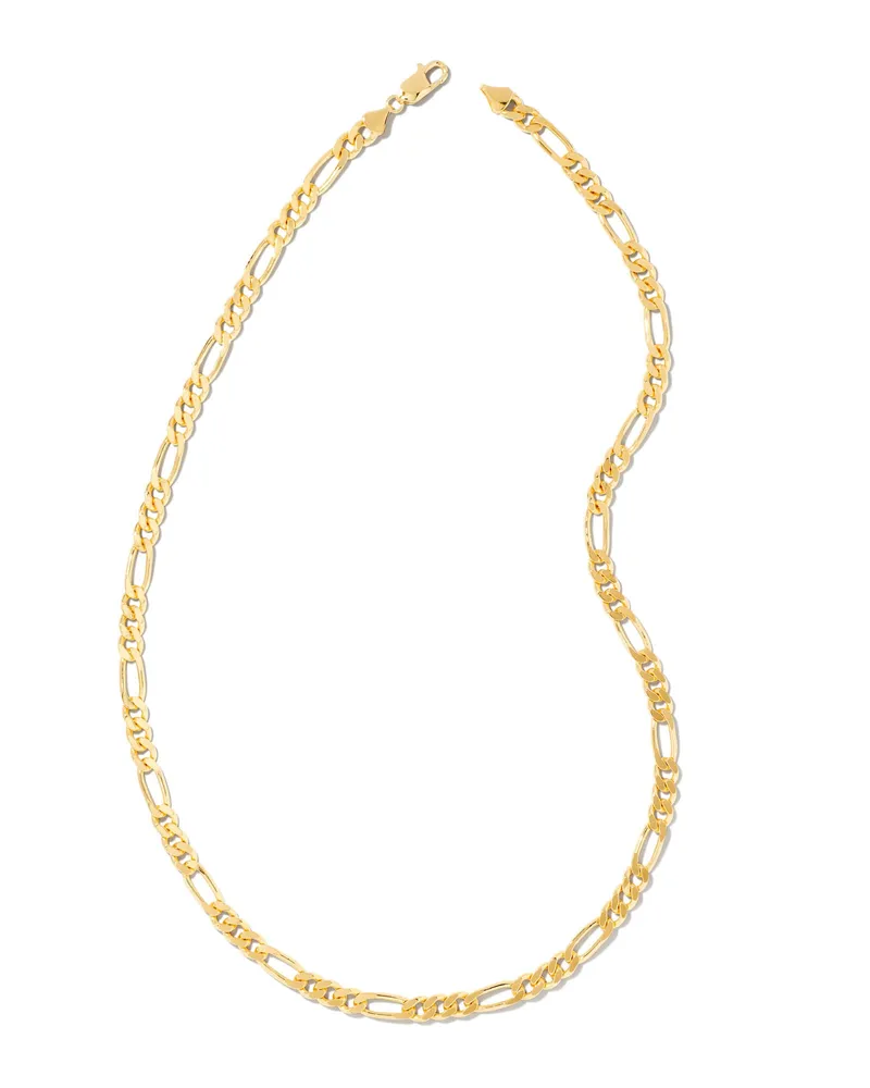 Figaro Chain Necklace Oxidized Sterling Silver