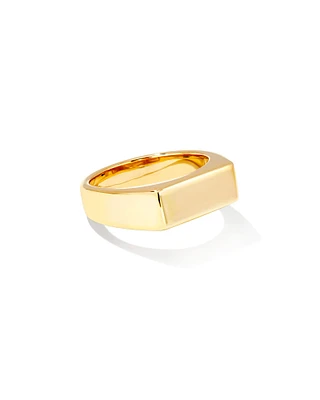 Hudson Signet Ring 18k Gold Vermeil