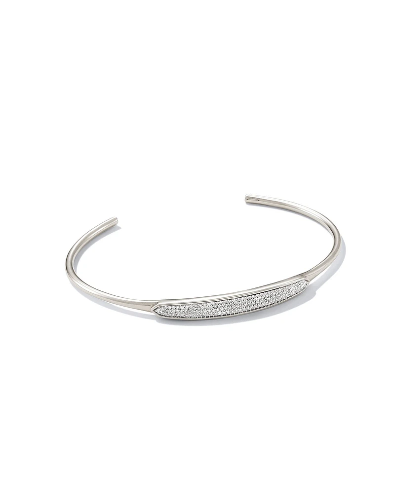 0.34 ct Marisa 14k White Gold Statement Cuff Bracelet Diamond