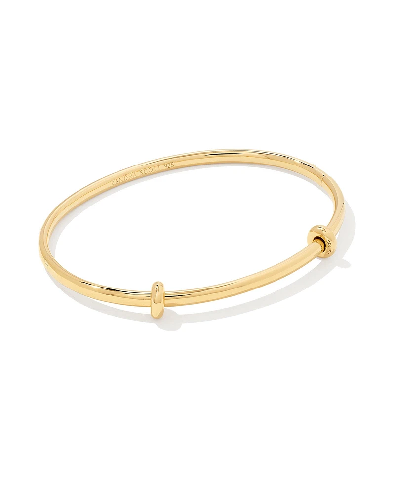 Charm Bangle Bracelet 18k Gold Vermeil