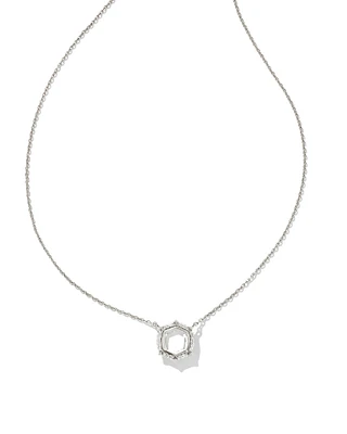 Davis 18k Gold Vermeil Luxe Pendant Necklace in White Sapphire