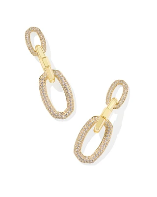 Emery Silver Statement Earrings White CZ