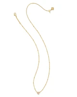Mini Ari Heart Gold Satellite Short Pendant Necklace in Red Kyocera Opal