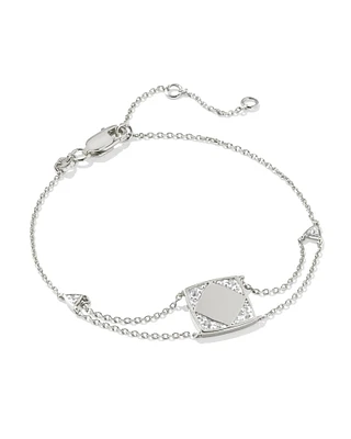 Ashby 18k Gold Vermeil Chain Bracelet in White Topaz