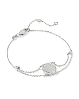 Ashby 18k Gold Vermeil Chain Bracelet in White Topaz