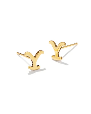 Yellow Rose by Kendra Scott x Yellowstone™ Dutton Stud Earrings Vintage Silver