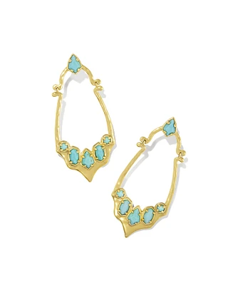 Yellow Rose by Kendra Scott x Yellowstone™ Vintage Silver Montana Statement Earrings Variegated Turquoise Magnesite