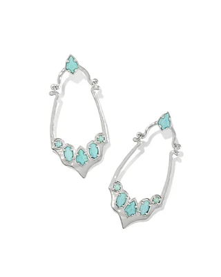 Yellow Rose by Kendra Scott x Yellowstone™ Vintage Silver Montana Statement Earrings Variegated Turquoise Magnesite