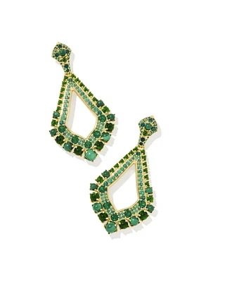 Krista Gold Statement Earrings Multi Mix