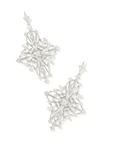 Rosalie Gold Statement Earrings White CZ