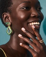 Krista Gold Statement Earrings Multi Mix