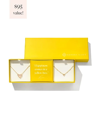 Ari Heart Silver Gift Set of 2 Ivory Mother-of-Pearl