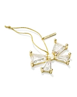 Blair Gold Bow Ornament in White