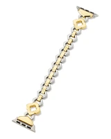 Medallion Watch Band in Two Tone Stainless Steel