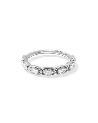 0.07 ct Lab Grown White Diamond Marisa Oval Band Ring 14k Gold
