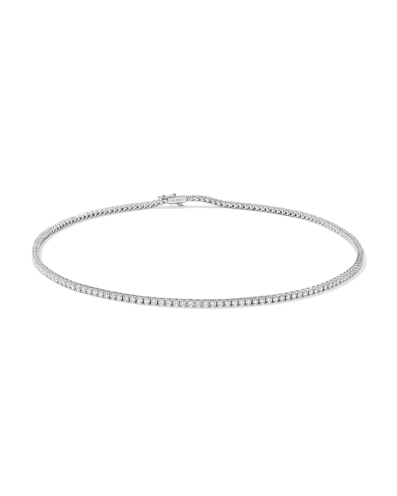 ct Lab Grown White Diamond Tennis Necklace 14k Gold