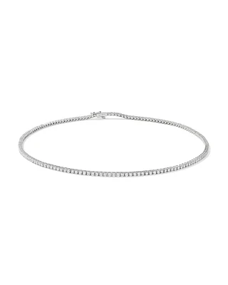 ct Lab Grown White Diamond Tennis Necklace 14k Gold