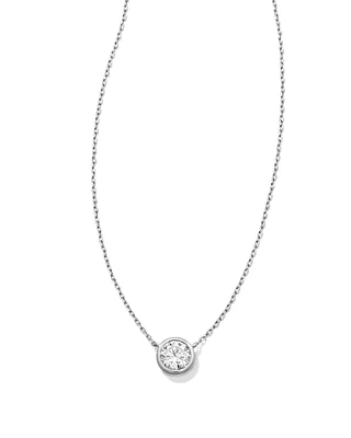 ct Lab Grown White Diamond Audrey Pendant Necklace in 14k White Gold
