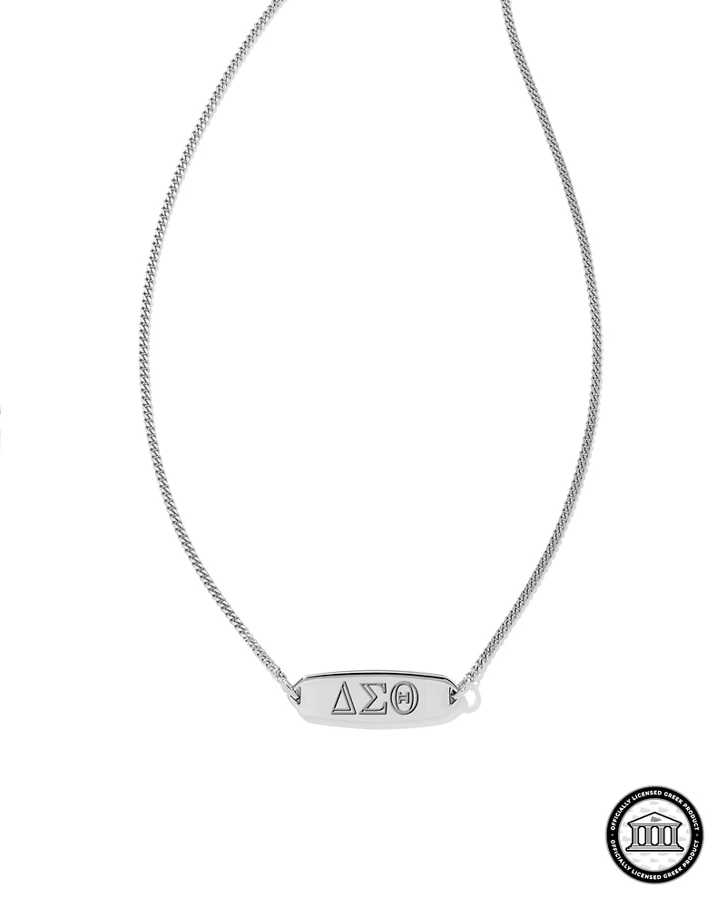 Delta Sigma Theta Pendant Necklace in Sterling Silver