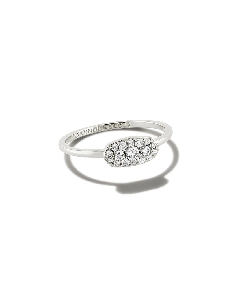 Grayson Silver Band Ring White CZ