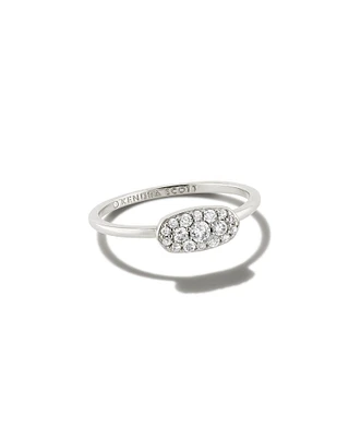 Grayson Gold Band Ring White CZ