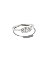 Grayson Silver Band Ring White CZ