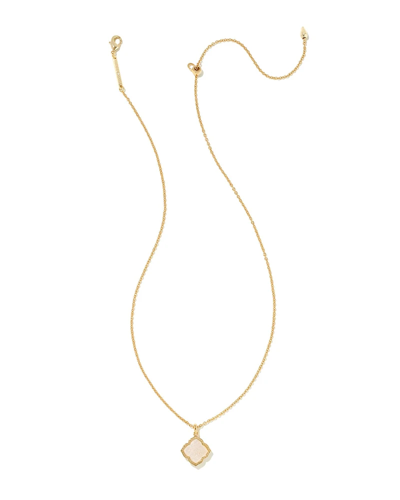Mallory Silver Pendant Necklace in Platinum Drusy