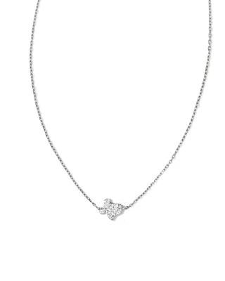 Tiny Texas 14k White Gold Pendant Necklace Diamond