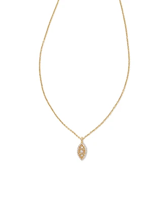 0.15 ct Vivianne 14k Gold Pendant Necklace in White Diamond