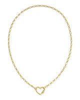 Bristol 18k Gold Vermeil Heart Pendant Necklace White Topaz