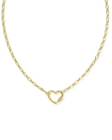 Bristol 18k Gold Vermeil Heart Pendant Necklace White Topaz