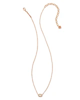 Emilie Rose Gold Pendant Necklace in Dichroic Glass