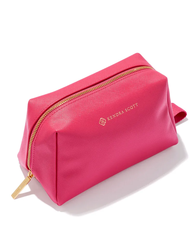 Large Cosmetic Zip Case Pink
