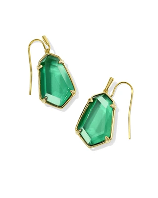 Alexandria Gold Drop Earrings in Glass