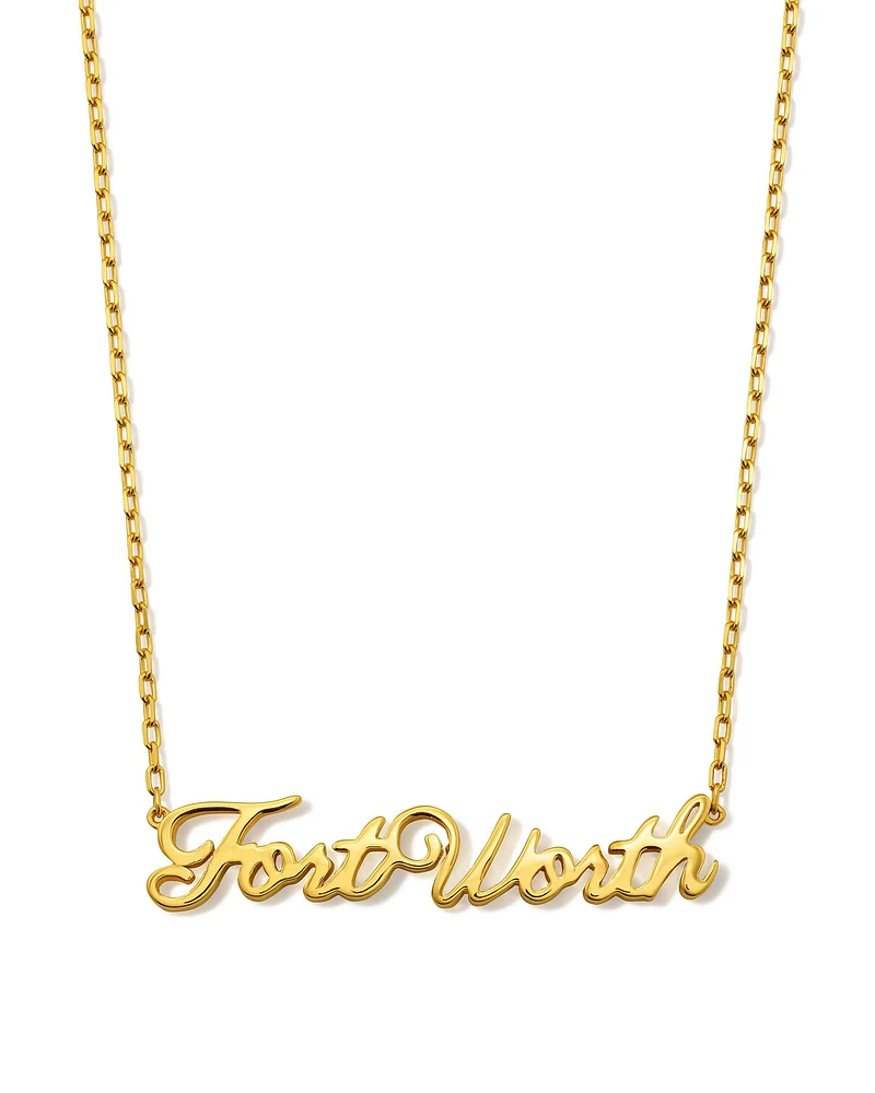 Fort Worth Pendant Necklace Sterling Silver