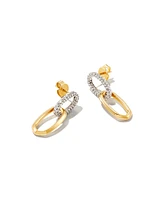 0.42 ct Elisa 14k White Gold Interlocking Drop Earrings Diamond