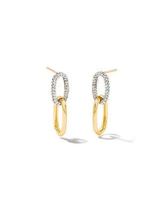 0.42 ct Elisa 14k White Gold Interlocking Drop Earrings Diamond