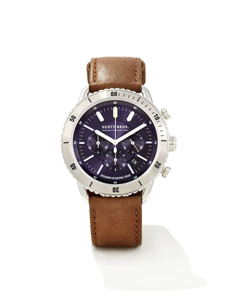 Evans Stainless Steel 44mm Chronograph Watch in