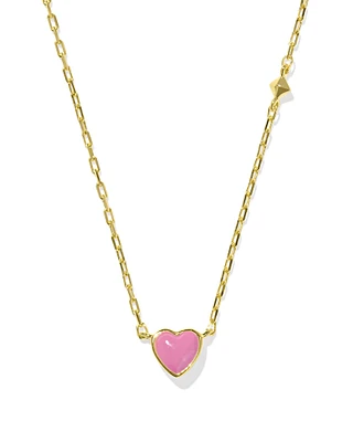 Enamel 18k Gold Vermeil Heart Pendant Necklace