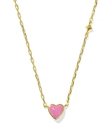 Enamel 18k Gold Vermeil Heart Pendant Necklace