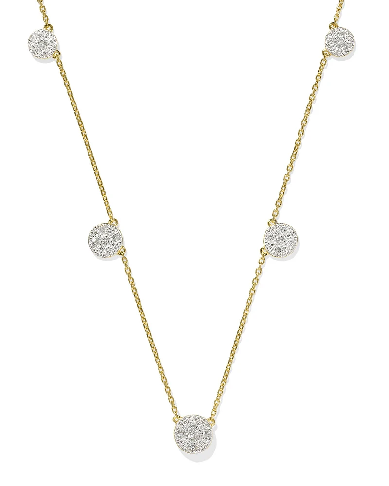 Kristen 18k Gold Vermeil Strand Necklace in White Topaz