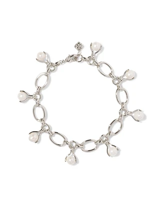 Ashton Silver Pearl Chain Bracelet in Freshwater Cultured Pearl