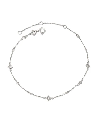 0.12 ct Michelle 14k Yellow Gold Delicate Bracelet White Diamond