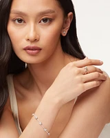 Emilie Silver Chain Bracelet Platinum Drusy