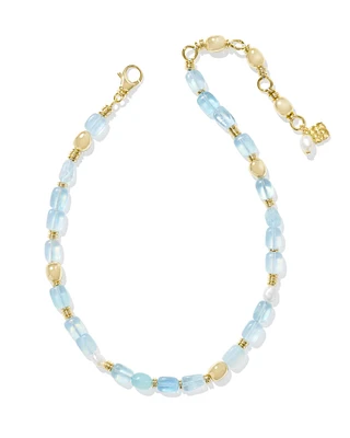 Melody Gold Beaded Strand Necklace in Freshwater Cultured Pearl