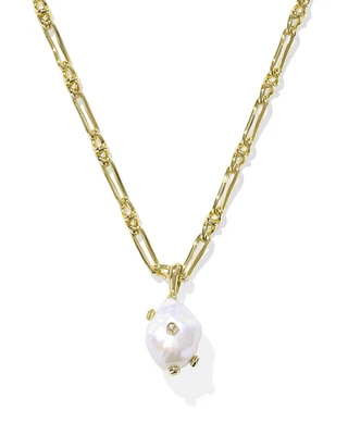 Melody Silver Small Long Pendant Necklace Freshwater Cultured Pearl