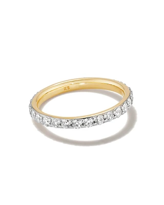 ct Lab Grown White Diamond Marilyn Band Ring 14k Gold