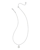 Dira Silver Crystal Short Pendant Necklace in White CZ