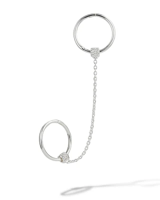 Bristol 18k Gold Vermeil Ear Cuff Set in White Sapphire
