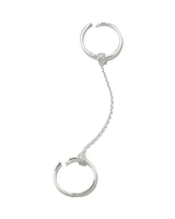 Bristol 18k Gold Vermeil Ear Cuff Set in White Sapphire